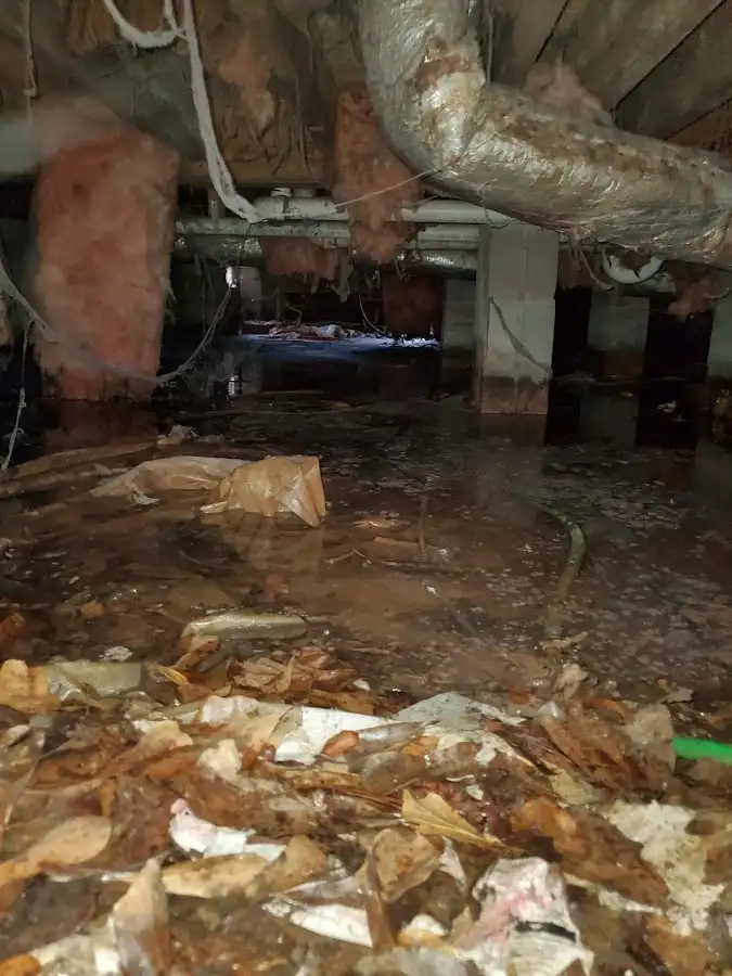 Crawl space flood assessment for Commercial Water Damage Restoration in Three Rivers